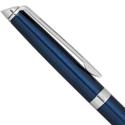 Waterman Metropolitan Essential Metallic Blue CT oil-based ballpoint pen with metallic finish and clip