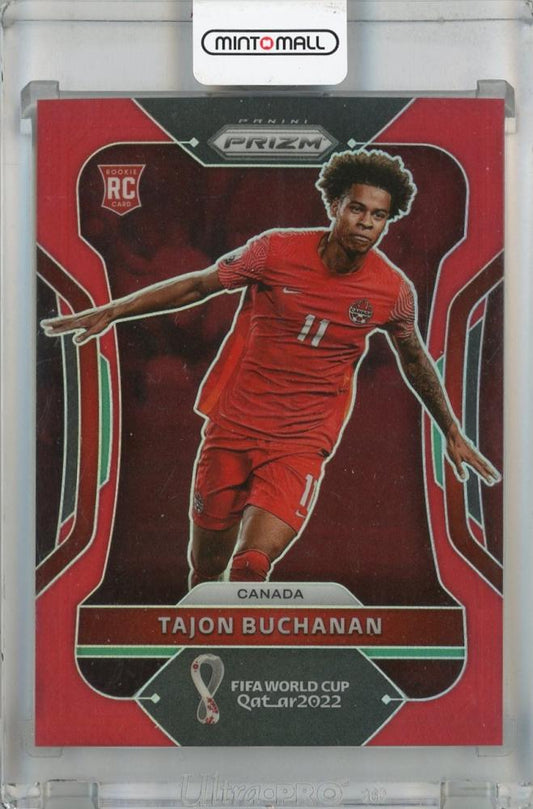 2022 Panini Prizm FIFA World Cup Qatar Tajon Buchanan Red parallel rookie card serial 162 of 399