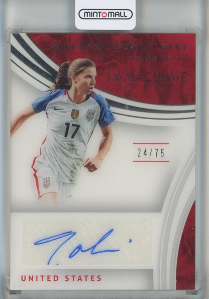 2017 Immaculate Collection Tobin Heath Marquee Signatures card #4424/75 United States National Team