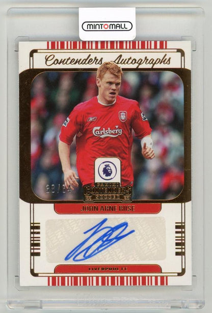 2022-23 Panini Chronicles Contenders autographed card of John Arne Riise Liverpool FC number 38 of 64