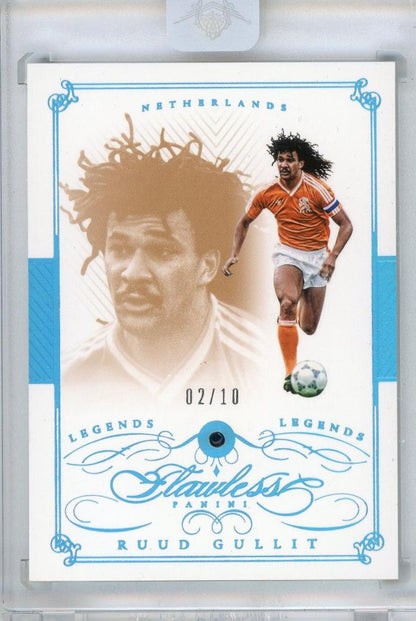 2015-16 PANINI Flawless Legends Sapphire Ruud Gullit collectible card #14802/10 Netherlands