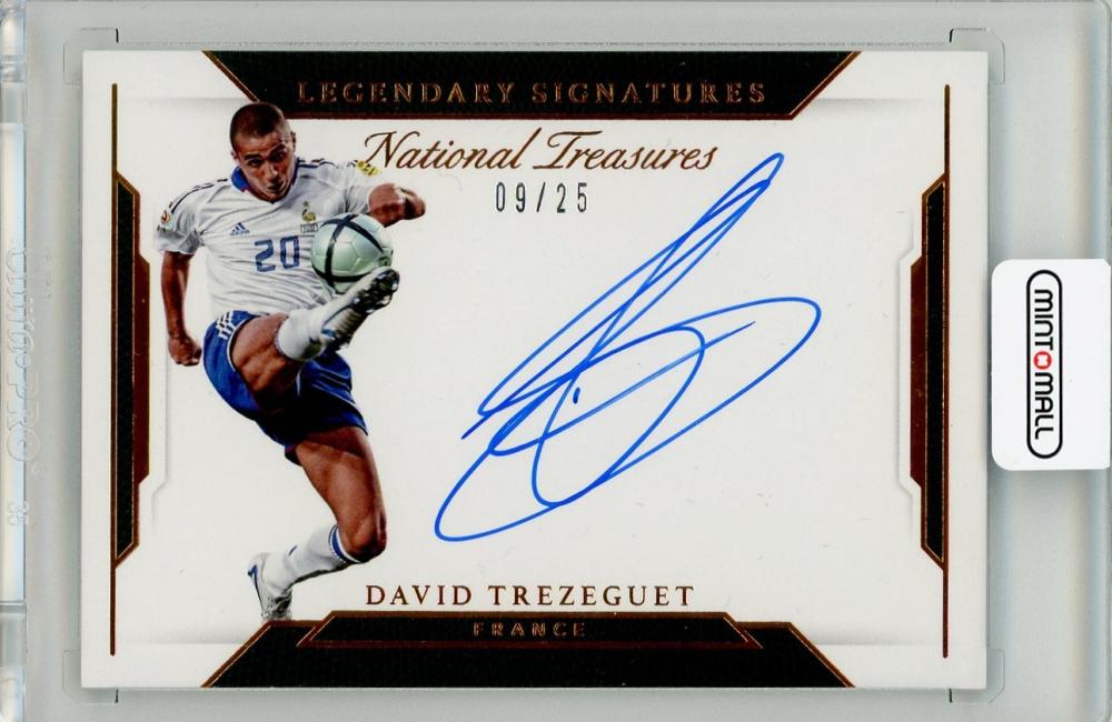 2018 Panini National Treasures David Trezeguet Legendary Signatures Bronze Parallel soccer card 9 of 25