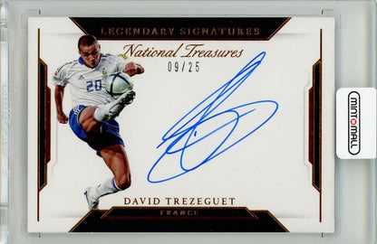 2018 Panini National Treasures David Trezeguet Legendary Signatures Bronze Parallel soccer card 9 of 25