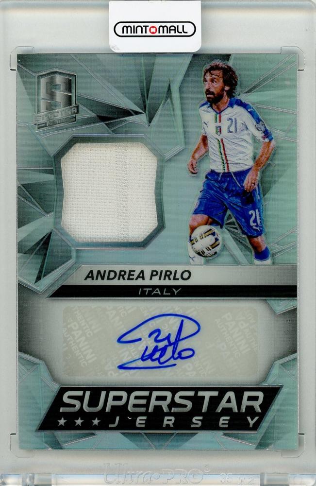 2016 Panini Spectra Andrea Pirlo autograph jersey numbered 34 of 149 from Italy
