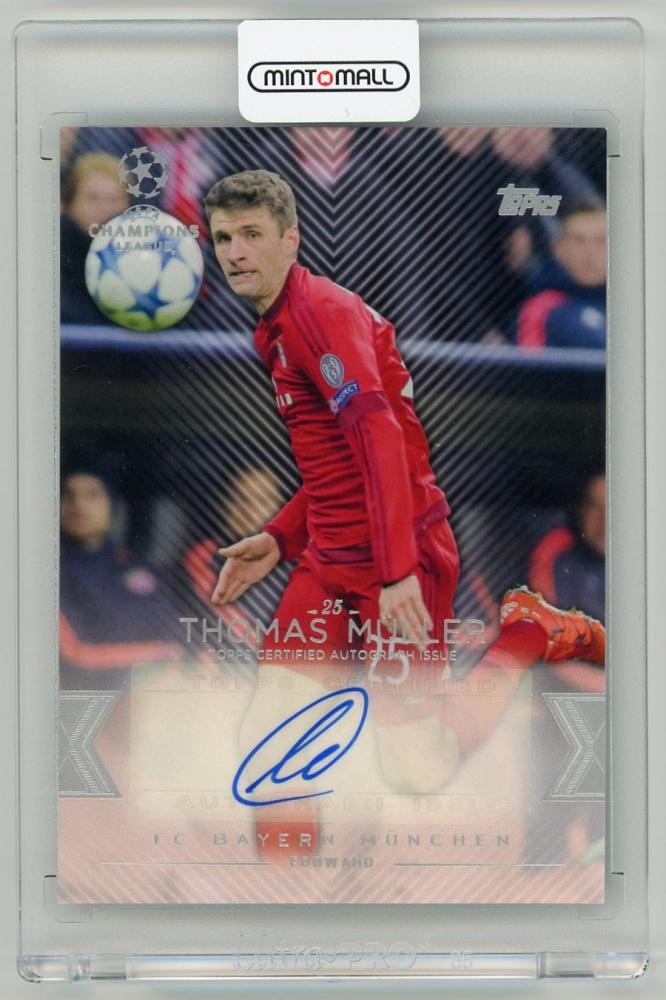 2015-16 Topps UEFA Champions League Showcase Thomas Muller autograph card from FC Bayern Munchen