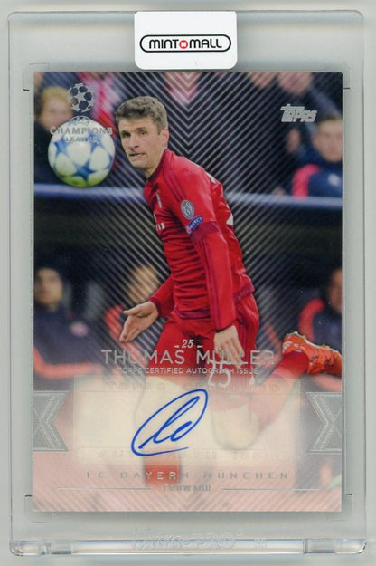 2015-16 Topps UEFA Champions League Showcase Thomas Muller autograph card from FC Bayern Munchen