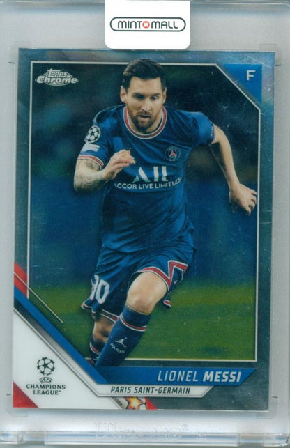 2021-22 Topps Chrome UEFA Champions League Lionel Messi #100 Base Card Paris Saint-Germain