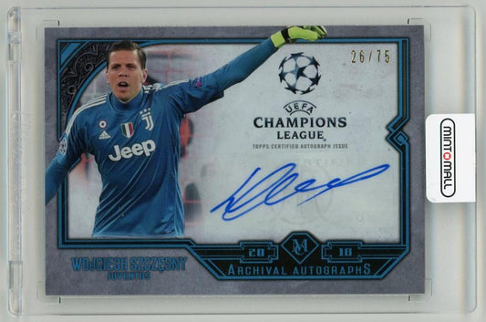 2018 Topps UEFA Champions League Museum Collection Wojciech Szczesny Juventus autograph card Sapphire Parallel 26 of 75