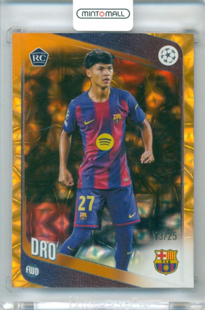 2026 Topps Uefa Japan Edition DRO #111 Base Orange Foil Parallel collectible card of FC Barcelona