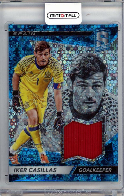 2016-17 Panini Spectra Iker Casillas patch card featuring Spain national team colors