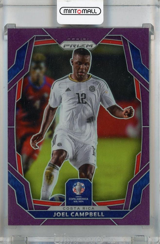 2024 Panini Prizm Copa America Joel Campbell Purple Prizms #180 card, numbered 20 of 49 with some scratches, featuring Costa Rica