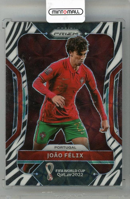 2022 PANINI PRIZM World Cup Prizms Choice Zebra card #179 featuring Joao Felix from Portugal