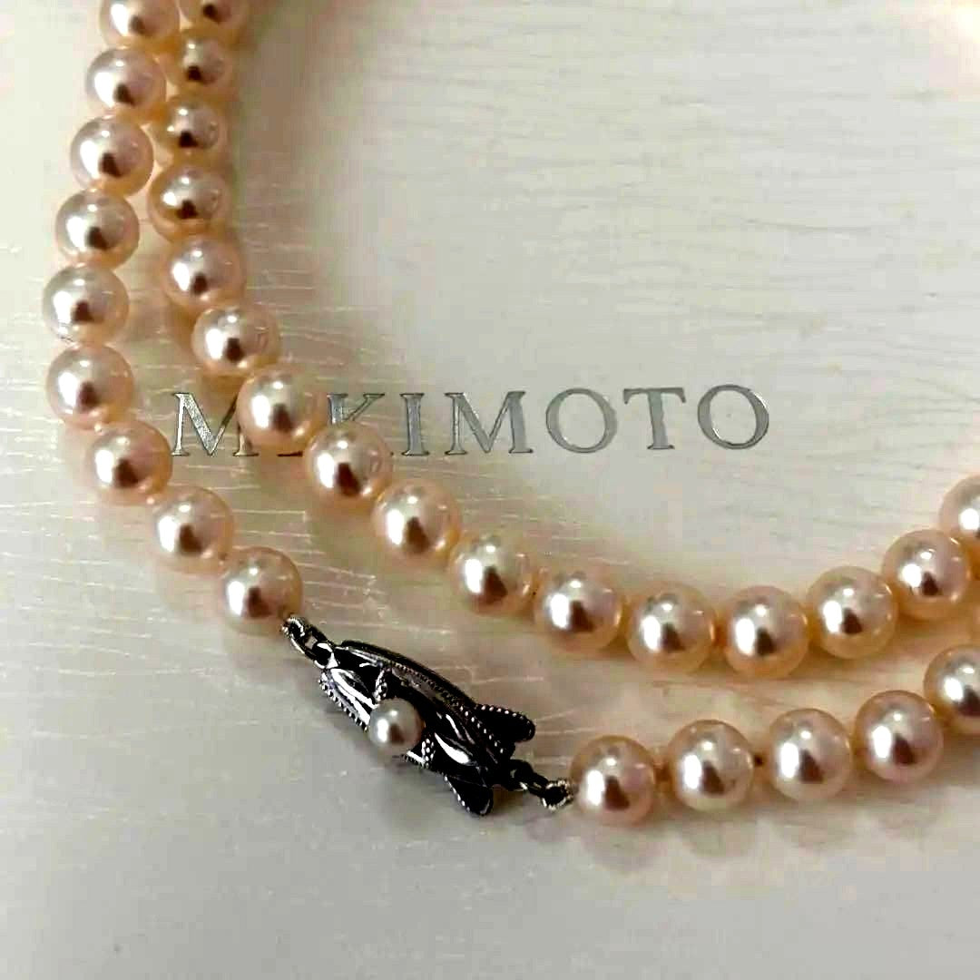 356 Mikimoto K14 Pearl Necklace with 6.5-6.9mm pearls and 56cm length