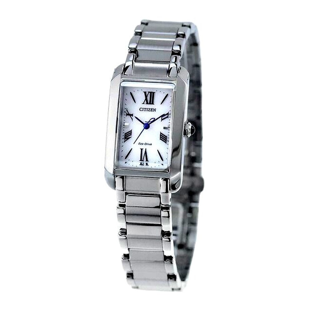 Citizen L EW5620-55A women's silver stainless steel wristwatch with white dial