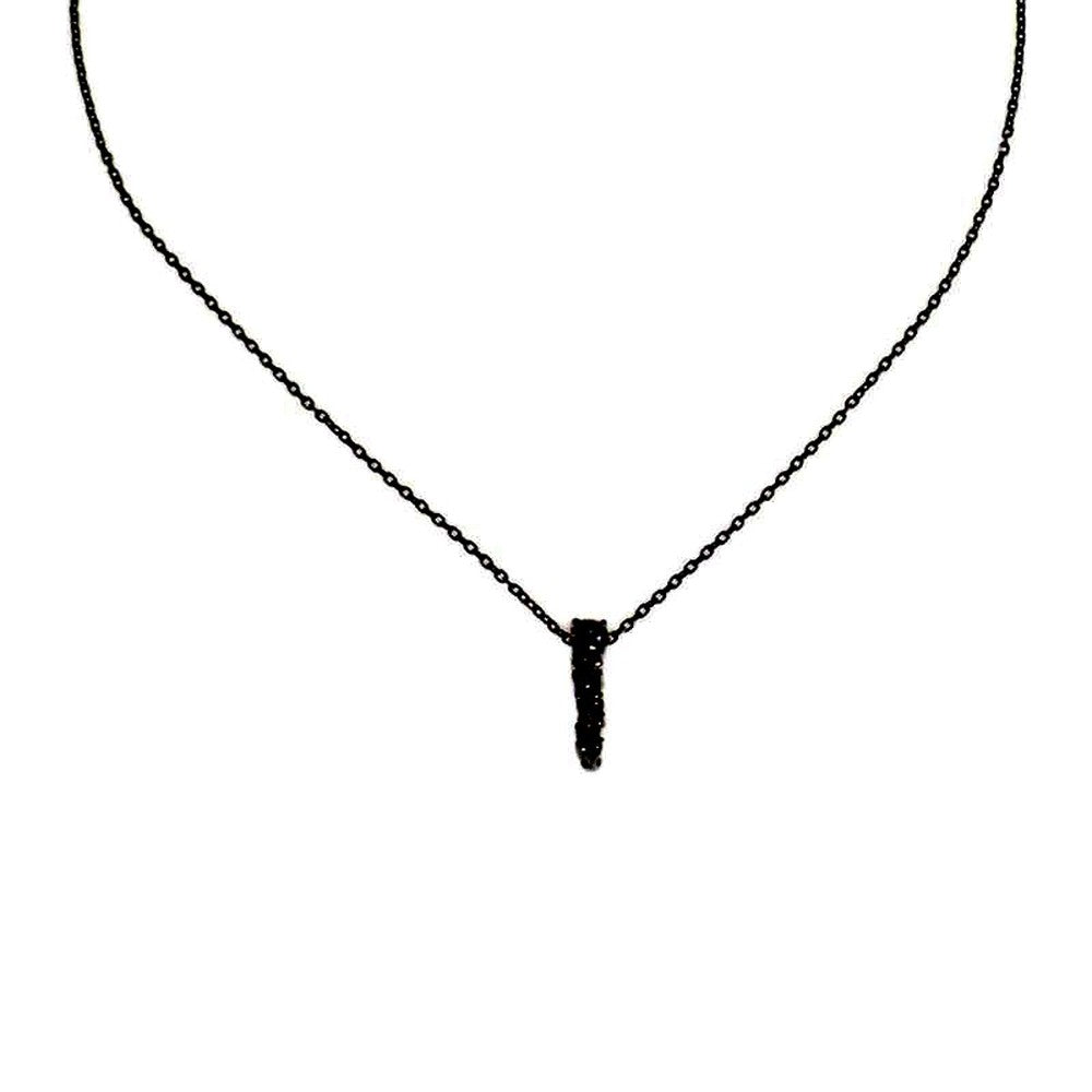 Gradation necklace in K18 white gold with 0.37ct diamonds and 42cm chain