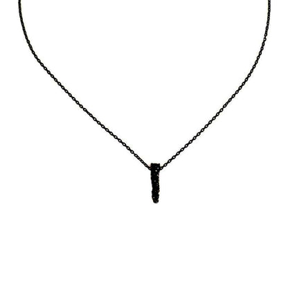 Gradation necklace in K18 white gold with 0.37ct diamonds and 42cm chain
