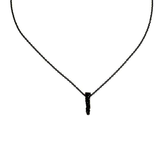 Gradation necklace in K18 white gold with 0.37ct diamonds and 42cm chain