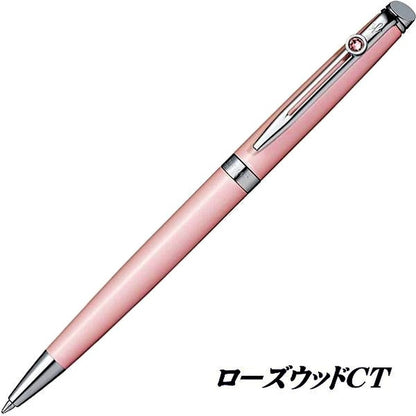 Waterman Metropolitan Essential Crystal Line Rosewood oil-based ballpoint pen with twist mechanism and nickel palladium plated clip