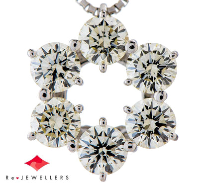 TASAKI Diamond Pendant Necklace with 1.00ct diamond on 45cm chain, pendant size 12.7mm by 11.6mm