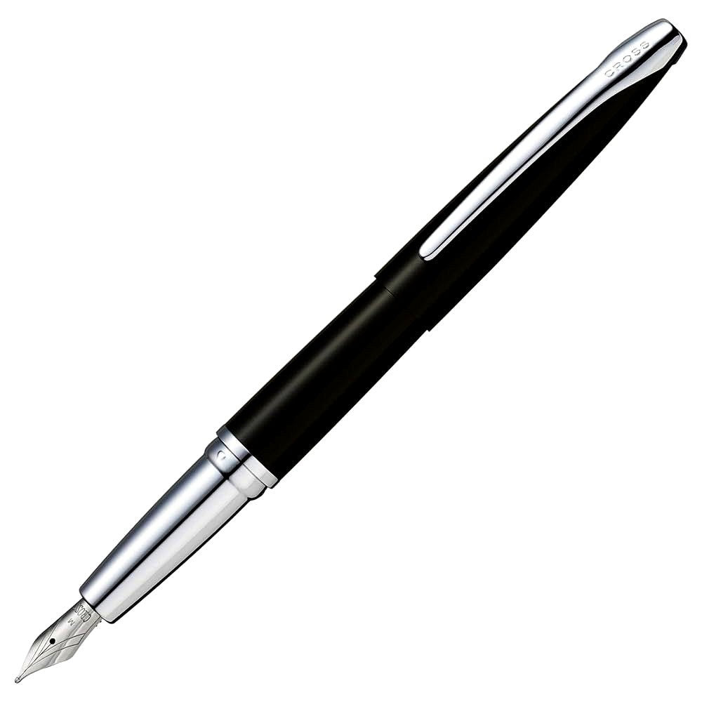 Cross F Fine Point Fountain Pen Model ATX 886-3F with black finish and fine nib