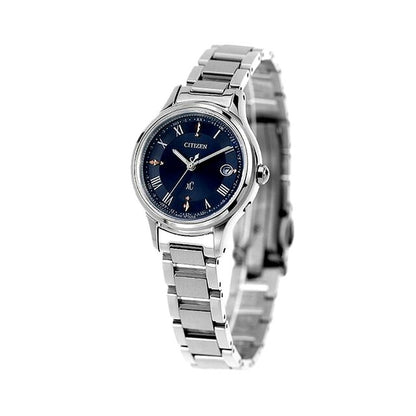 Citizen xC Ladies ES9490-61L Cross Sea Light watch with navy dial and light silver band