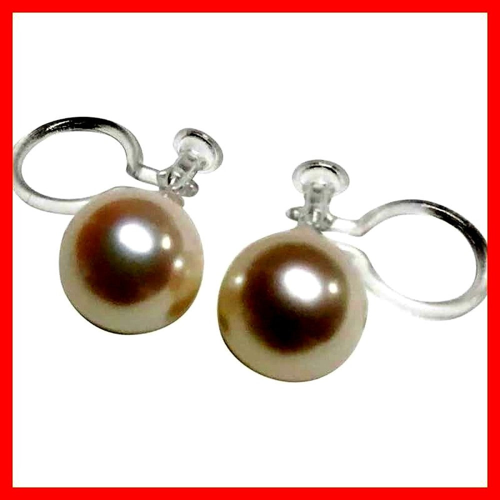 7mm Akoya cultured pearl non-hole earrings made in Japan, metal allergy compatible, ideal for ceremonies and weddings