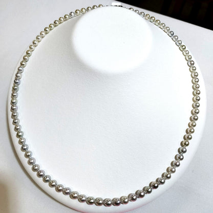 Akoya Pearl Natural Blue Necklace featuring 5mm pearls on a 52cm chain