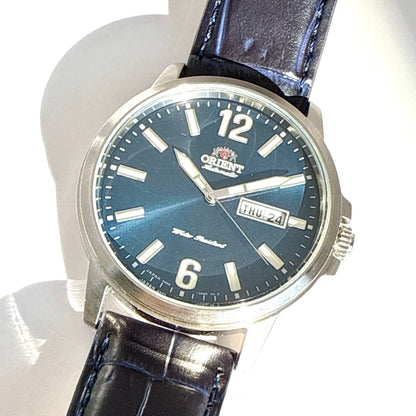 ORIENT B094 Big Face ORIENT Blue Dial Skeleton Back Automatic Men's Watch — Japanese