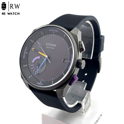 中古 CITIZEN Eco-Drive W510MV watch with dark gray dial and silicon band made in Japan