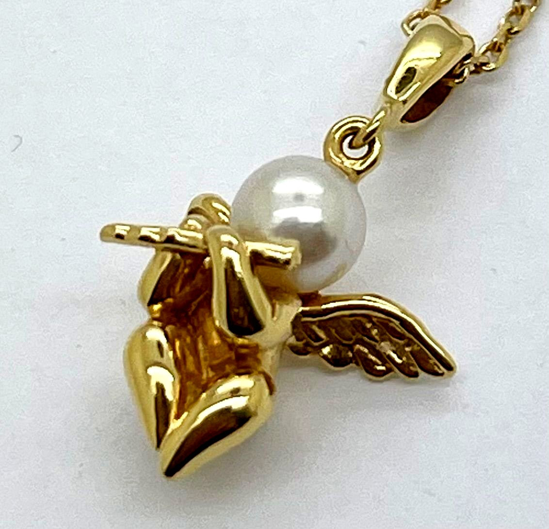 8-8 Mikimoto K18 gold pearl necklace with 4.4g weight and 1.2cm pearl size
