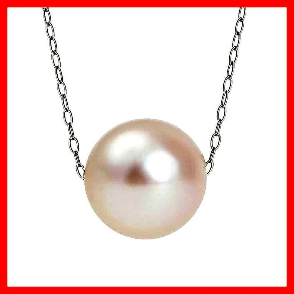 Pluster Pearl Necklace featuring 8.5-9mm single Akoya pearl on surgical stainless steel chain with gift box