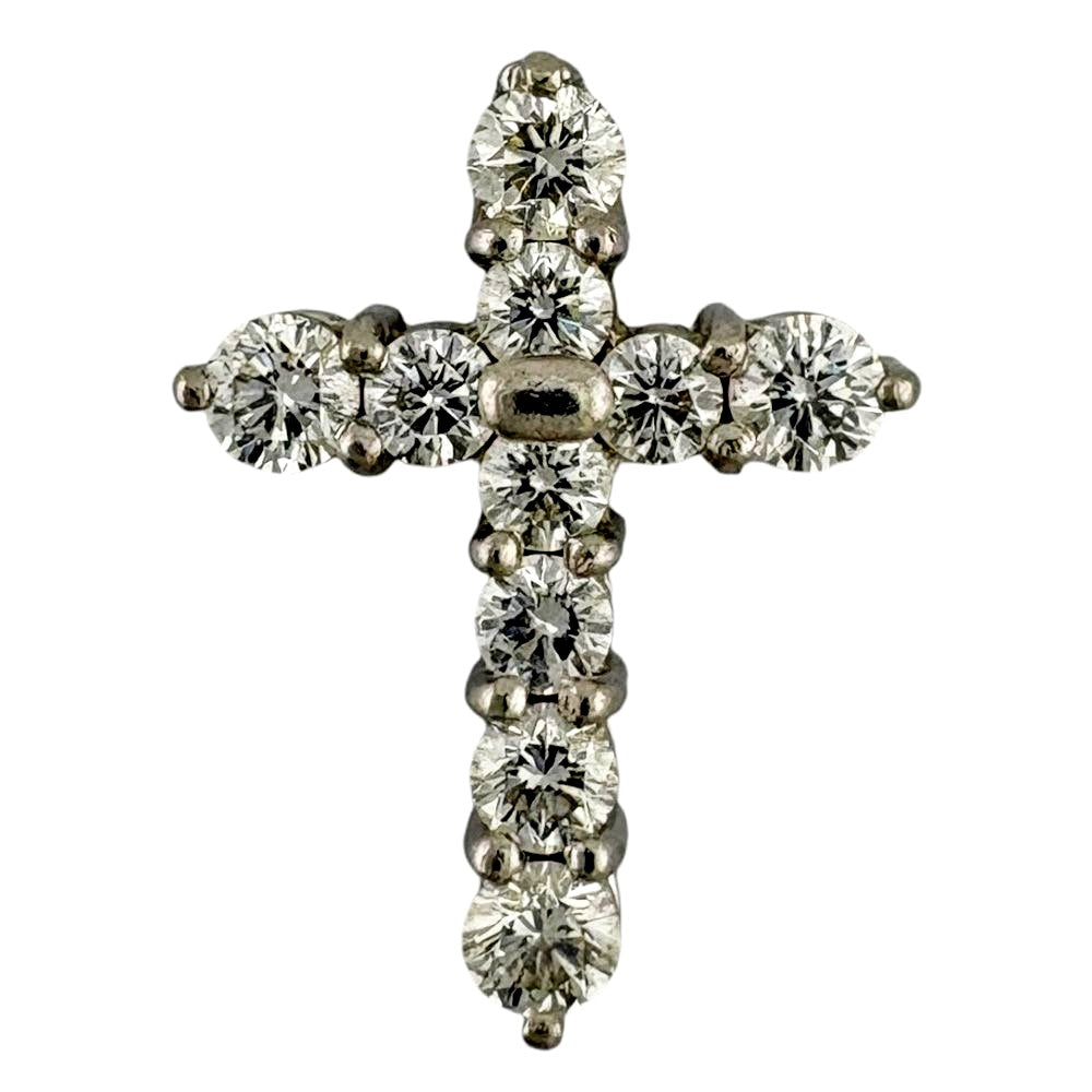 Kuro pendant top made of Pt900 platinum adorned with 0.48 carat diamonds by TASAKI, used