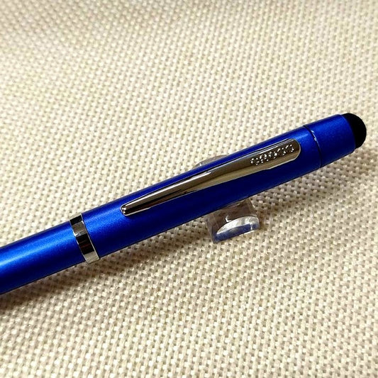 Sigma Texslee Plus multifunction pen in metallic blue with stylus, ballpoint and mechanical pencil features