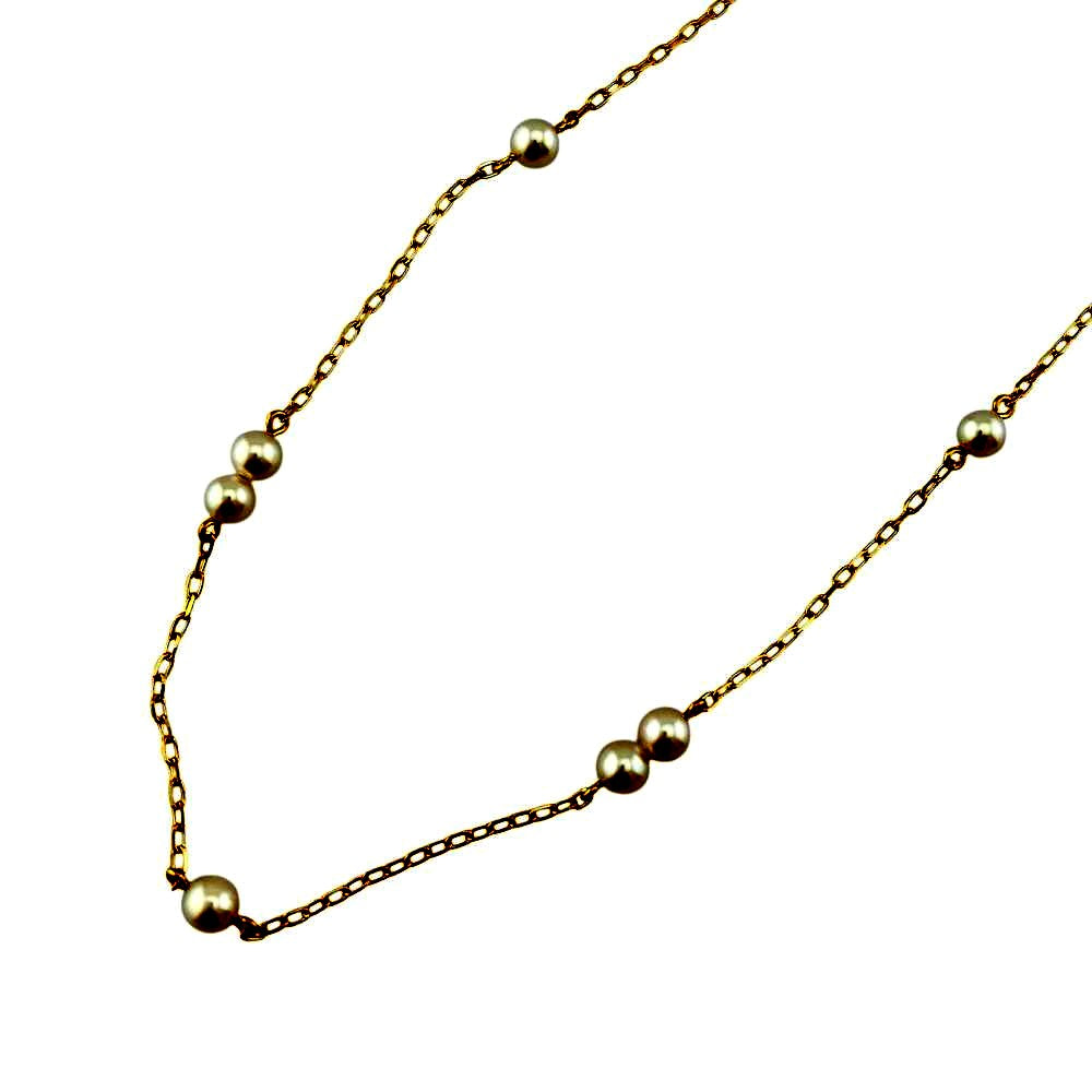 Mikimoto gold ladies necklace featuring a single pearl with K18 clasp stamp weighing 3.2 grams