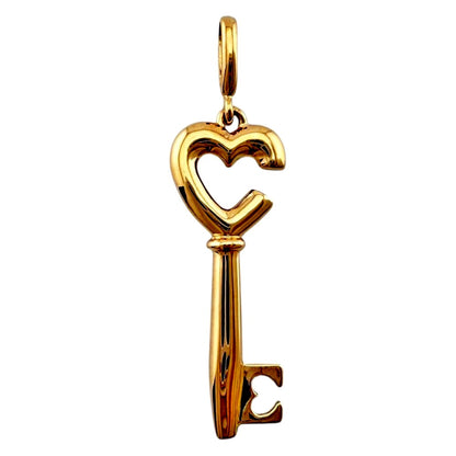 Mikimoto 18K pink gold pendant top for ladies in key heart design