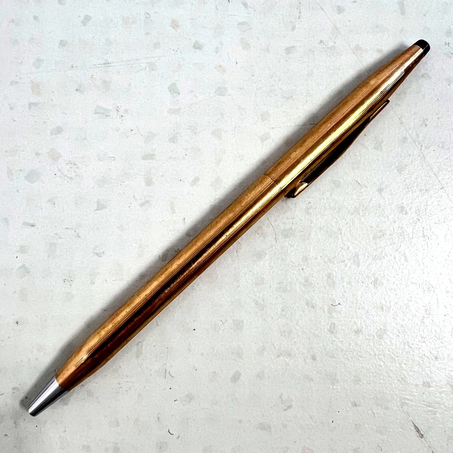 Vintage Cross Classic Century twist ballpoint pen gold-filled 14K 20GF with old script logo made in USA