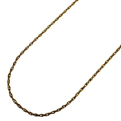 Mikimoto 18K yellow gold ladies chain necklace weighing 2.9g, made in Japan, shown on white background