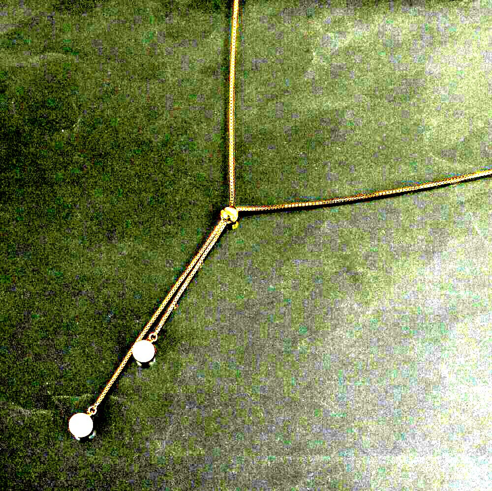 Tasaki Aoyama Pearl Slide Necklace featuring 6.0 to 6.5 mm pearls with K18YG gold chain, 49 cm long