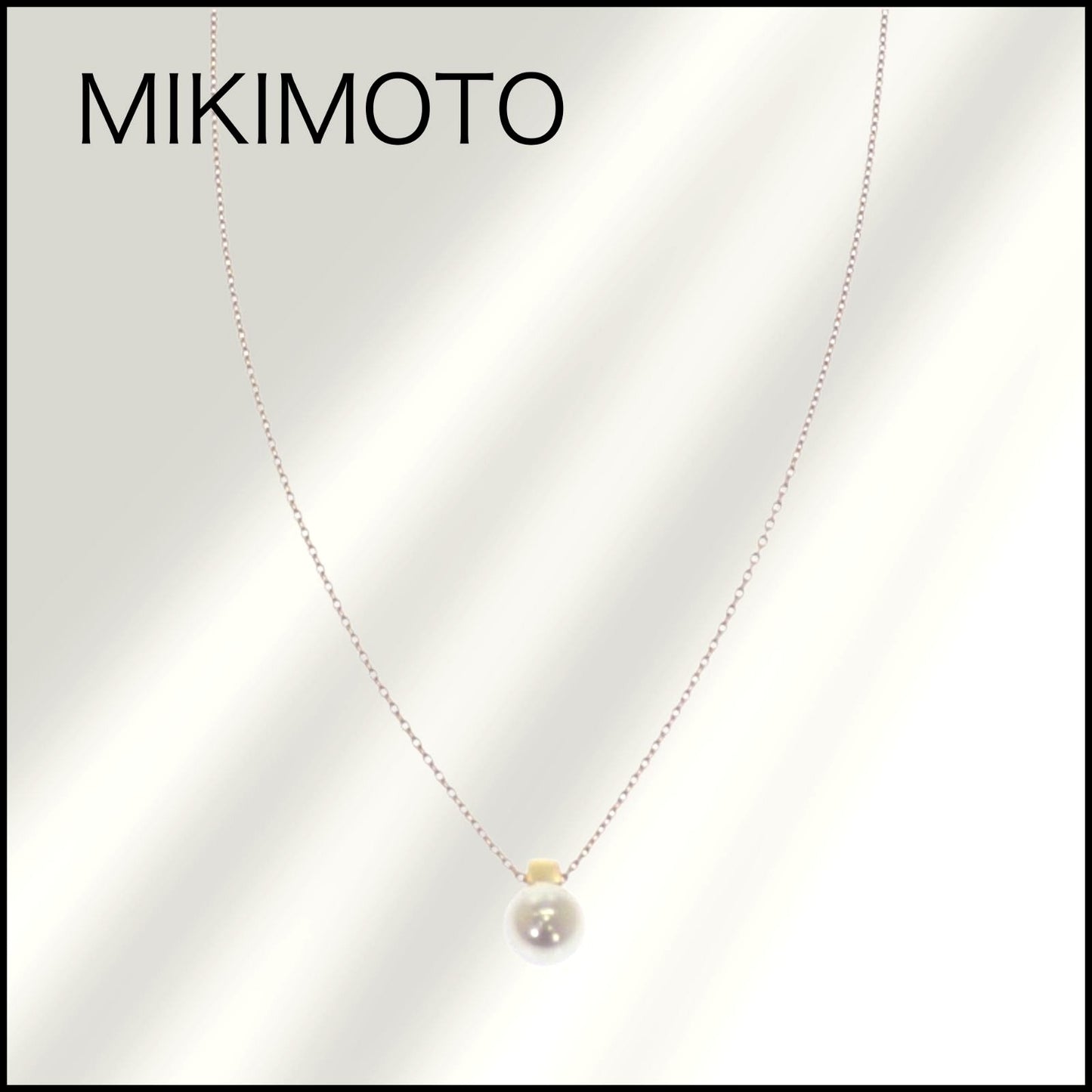 Mikimoto PP-20567K necklace featuring 7mm Akoya pearl pendant on 18K yellow gold 43 cm chain