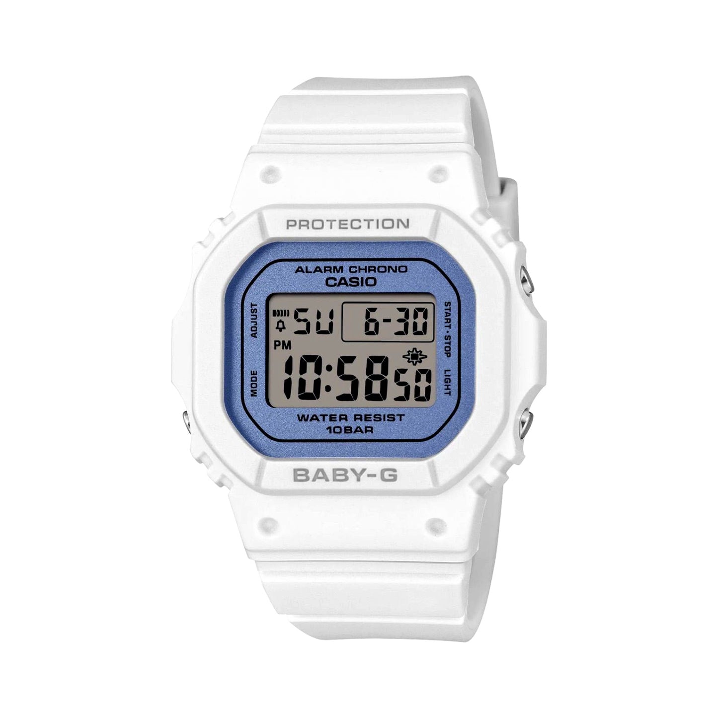 Casio Baby-G BGD-565SC-2BJF compact shock resistant watch with resin case and pearl-finished dial