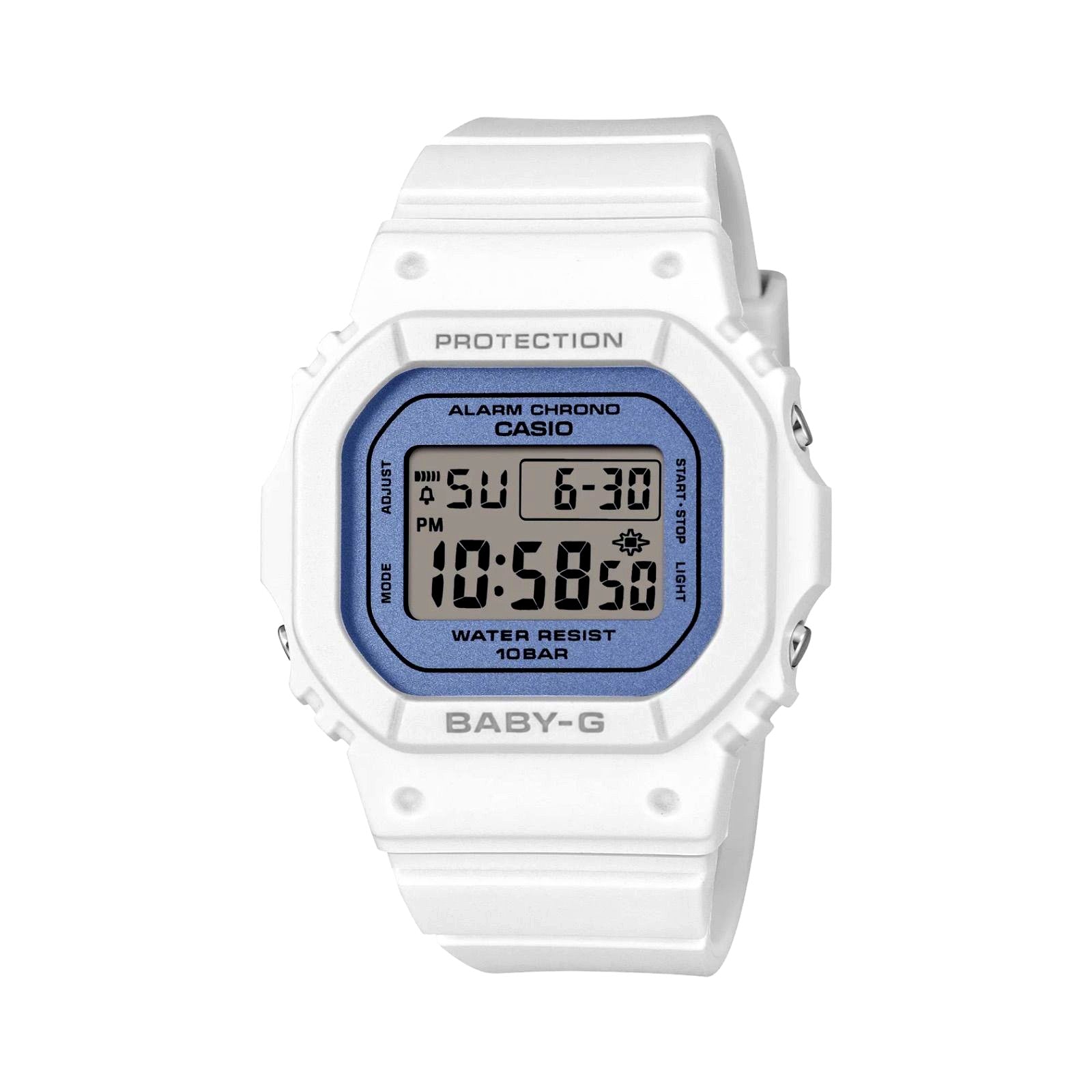 Casio Baby-G BGD-565SC-2BJF compact shock resistant watch with resin case and pearl-finished dial