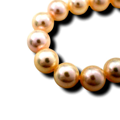 Tasaki Pearl 6.5-7.0mm silver sterling silver choker necklace with natural pink pearls, 42cm length