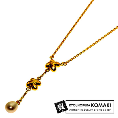Mikimoto pearl necklace featuring 5.1mm freshwater pearls on a 42cm K18 yellow gold chain