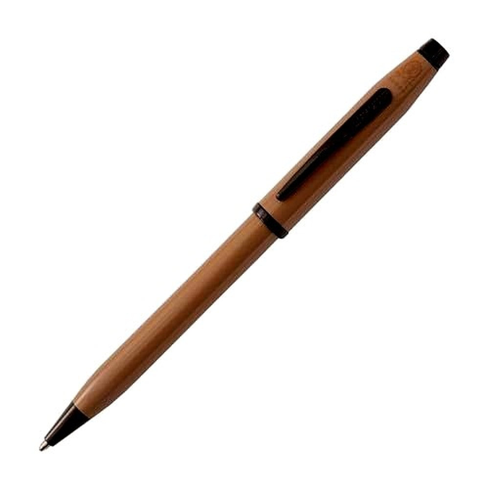Cross Century II beige fountain pen with twist action, medium nib, displayed with premium gift box