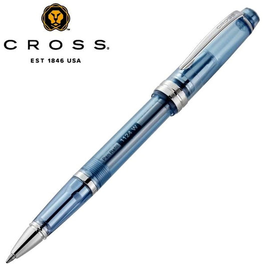 CROSS Bailey Light Cream Soda Blue Hawaii ballpoint pen with cap, 152mm length, cream and blue design