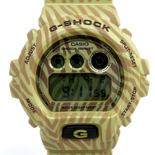 Casio G-Shock Zebra Camo Series DW-6900ZB-9 quartz watch with resin band and zebra camouflage pattern