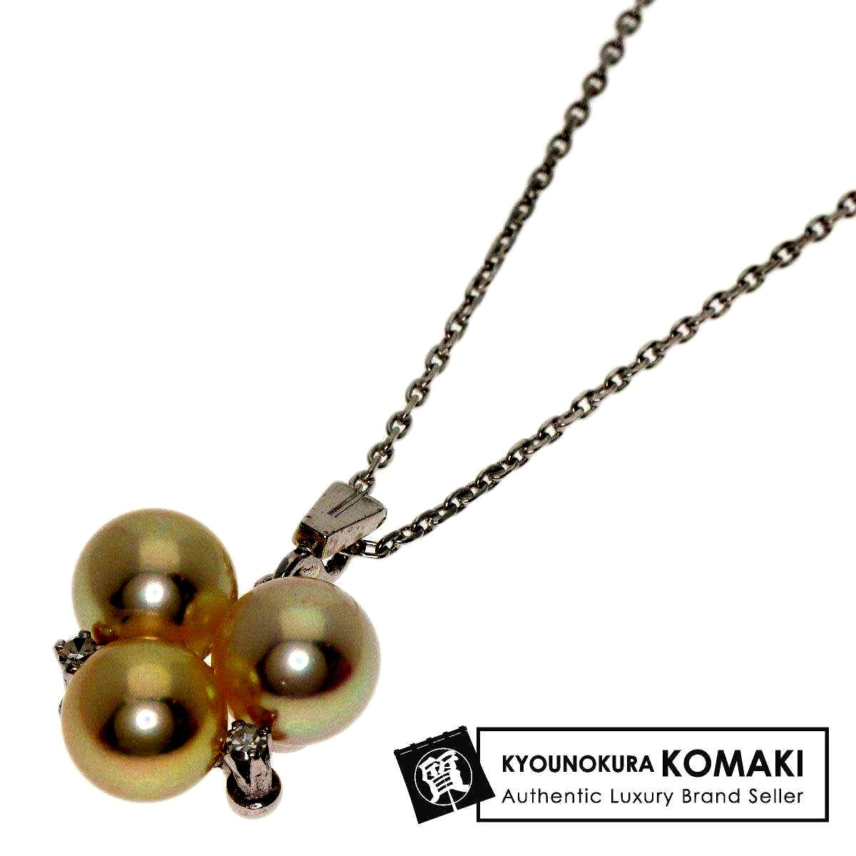 Mikimoto pearl necklace with 7.1mm pearls and 52cm K14 white gold chain for women