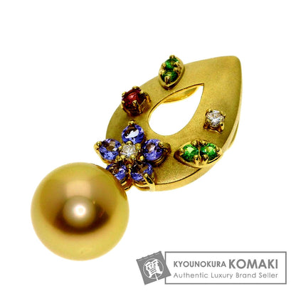 Tasaki Golden Pearl K18YG pendant top with 10.4mm pearl for ladies