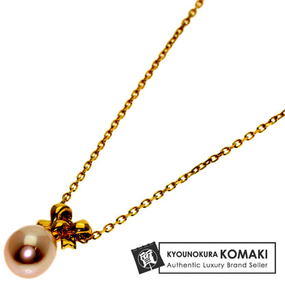 Mikimoto ladies pearl necklace made of K18 yellow gold with 39.5 cm chain length and 1.1 mm width