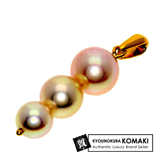 TASAKI Pearl Pendant Top for women in K18 yellow gold with a 6.3-8.3 mm pearl, used condition